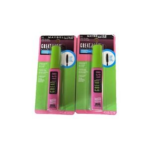 Maybelline Great Lash Waterproof Mascara 111 Very Black Lot Of 2 Thickens Condit